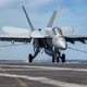 U.S. Navy via Flickr: PACIFIC OCEAN (Jan. 30, 2017) An F/A-18E Super Hornet assigned to the Golden Dragons of Strike Fighter Squadron (VFA) 192 makes an arrested landing aboard the aircraft carrier USS Carl Vinson (CVN 70).